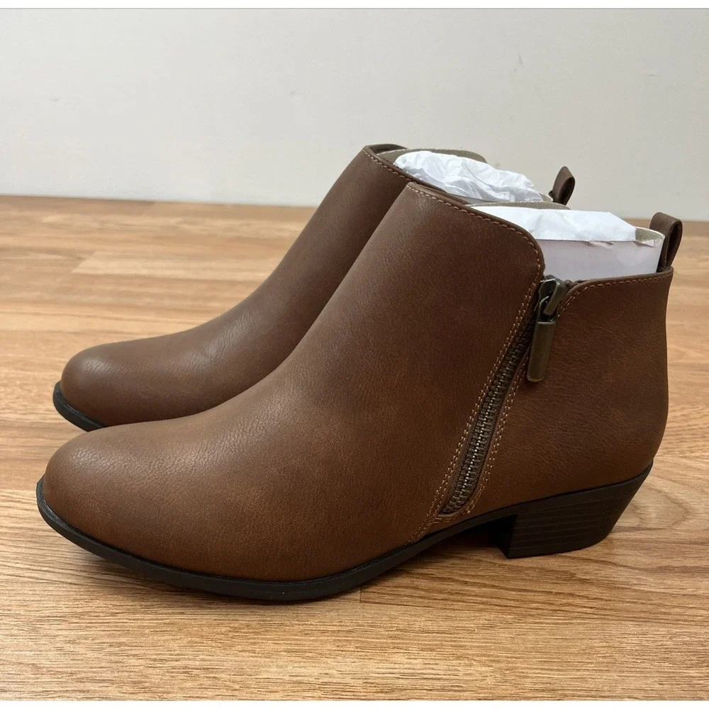 Sonoma Millo‎ Ankle Boots in Cognac Womens Size 8.5 WIDE NEW